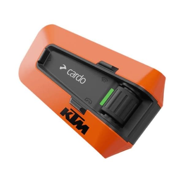 Intercom Bluetooth - Cardo - PACKTALK EDGE SOLO - Special Edition KTM - Uppladdningsbar USB - TFT-anslutning