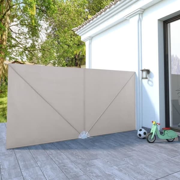 vidaXL Vikbar uteplats Sidomarkiscreme 400 x 200 cm