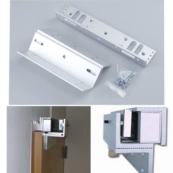 Support Z-L för elektromagnetisk lås 280/600 lbs - anodiserad aluminium grå
