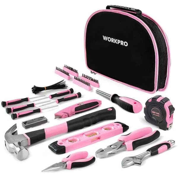 WORKPRO Verktygssats Rosa 103 Delar
