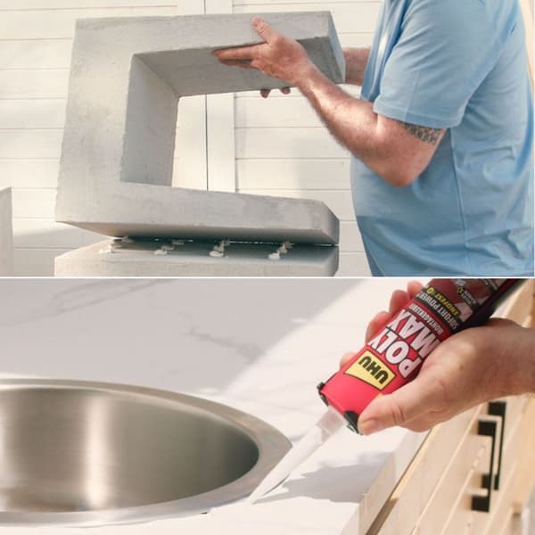 UHU Fäste och bygglim POLY MAX extra stark grå 425g