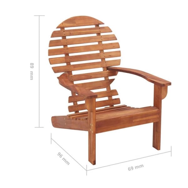 vidaXL Adirondack Stol Solid Acacia Wood