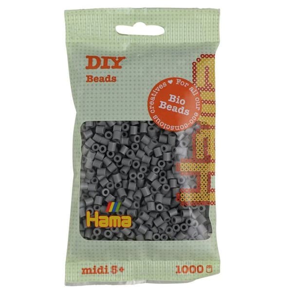 Hama - 1 000 standard MIDI pärlor (Ø5 mm) BIO grå