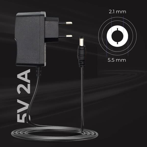 Laddare - Leyf - 5V-2A-2.1 - Mångsidig väggadapter - 115 cm kabel - 10W