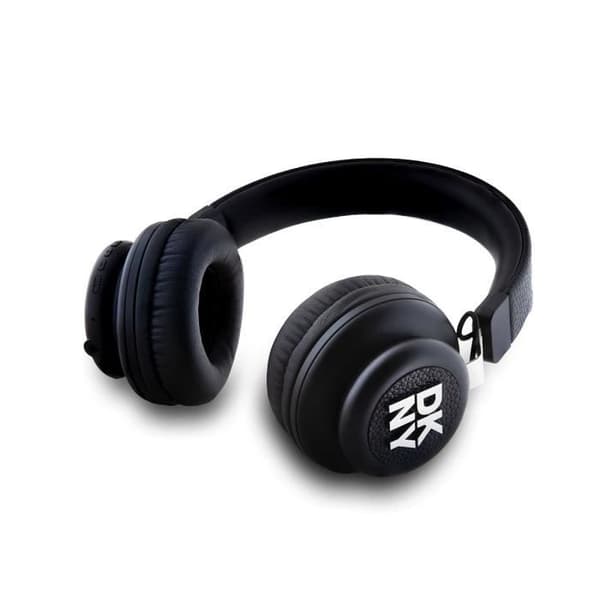Hörlurar - DKNY - Trådlösa - Bluetooth 5.3 - Leather Stack Logo Edition - Svart