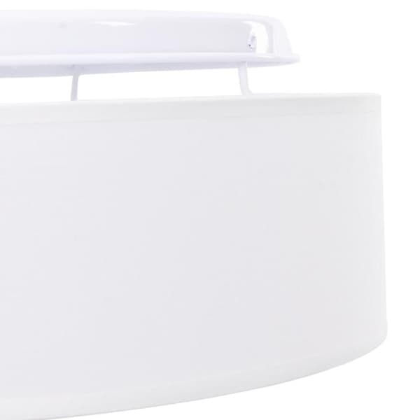 Taklampa - Vit Ram - Ø 38 cm - Tyg - E27 - Nutida
