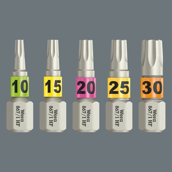 Bit-Box - WERA - 20 TX HF T 25 - Längd 25 mm - TORX® bits med hållare