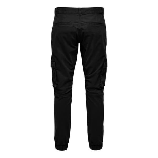 Cargo Pants - ONLY & SONS - Svarta - Lårfickor - Elastiska anklar - Herr