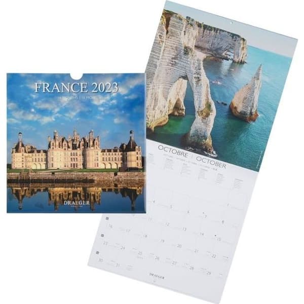 Stor Väggkalender Frankrike - 2023 - Draeger Paris