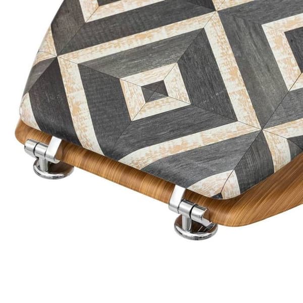 WC-sits - Trä och Lock med Mönster - Trend - Canvas