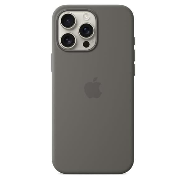 APPLE iPhone 16 Pro Max - Silikonfodral med MagSafe - Sten Grå