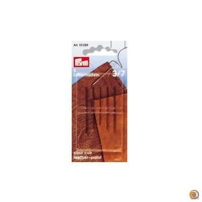 Aiguilles för läder - PRYM - N° 3-7 - Assorterade - Triangulära spetsar - Färg Silver