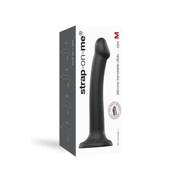M svart dual-density dildo