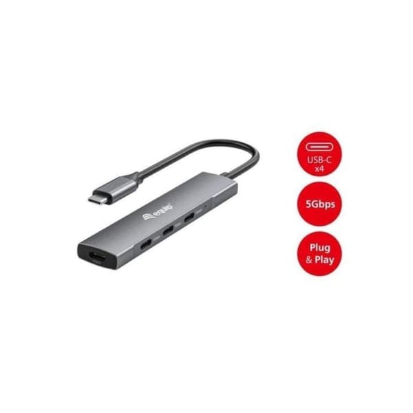 UTRUSTNING 128963 USB-C 4 PORTAR USB 3.2 GEN 1 HUB