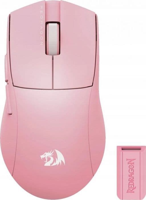 Mus - REDRAGON - M916P-PRO-4K K1NG - Rosa - 5 knappar - Högerprofil