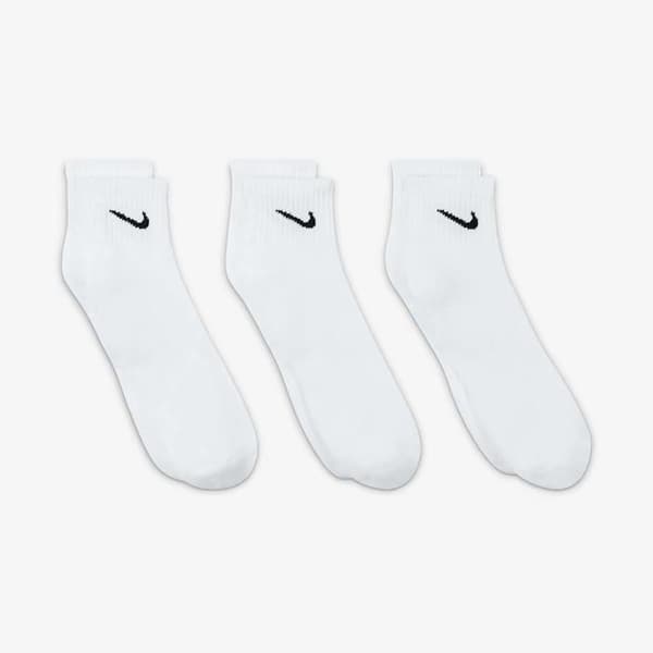 Strumpor - Nike - Everyday Cushion - 3 Par - Vit - Optimal Komfort