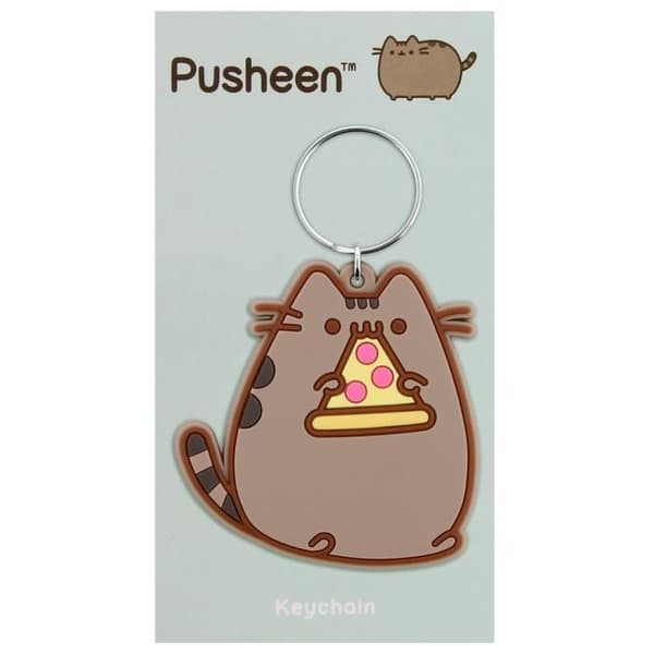 Nyckelring - PUSHEEN - Pizza - Vit - Original - Söt