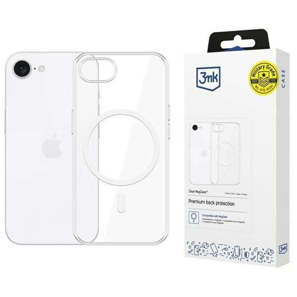 Transparent MagSafe-skal 3MK för iPhone 16e