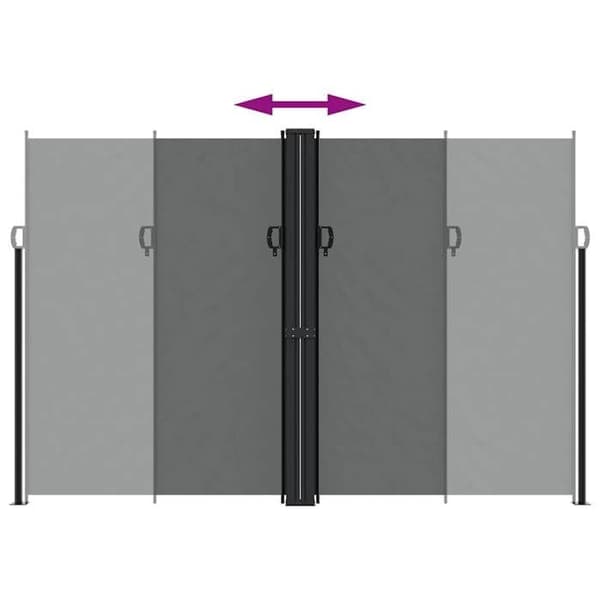 vidaXL Retractable sidoventil grå 220x1200 cm 4004868