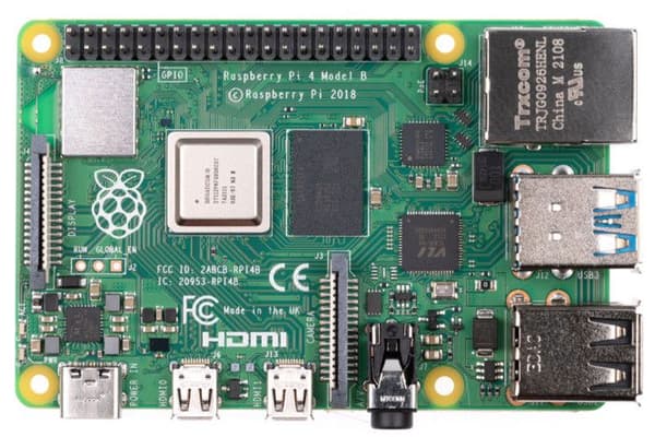 Enkeltkortdator - Raspberry Pi - 4 Model B - 4 GB RAM - HDMI - USB - Ethernet