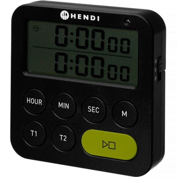Timer, dubbel intervalltimer, 3 larmlägen upp till 100 min