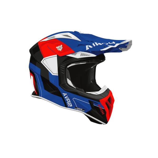 Airoh Aviator Ace 2 Shield motocrosshjälm - blå/röd glans