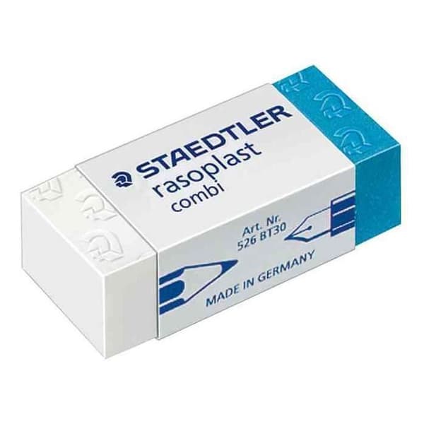 Plastsuddgummi - STAEDTLER - BT30 - Vit - Blå - Kompakt