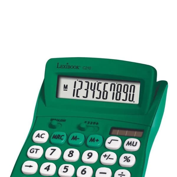 Grön skrivbordskalkylator 10 siffror