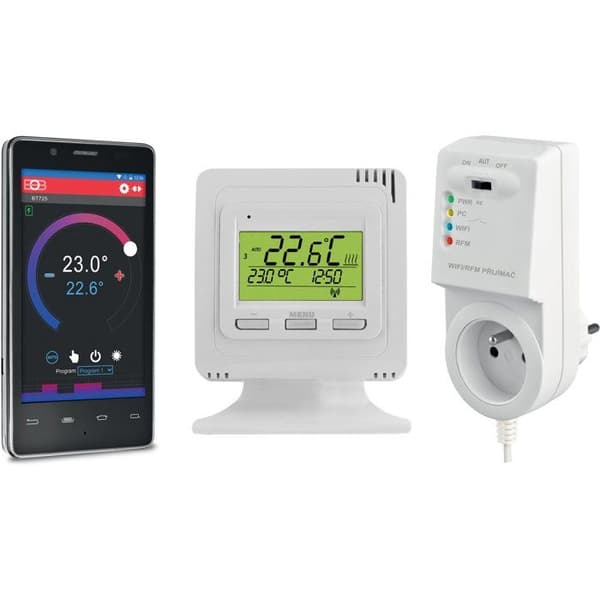 Trådlös termostat - ELEKTROBOCK - BT725 WIFI - WIFI-kontroll - Daglig programmering - 6 förändringar/dag