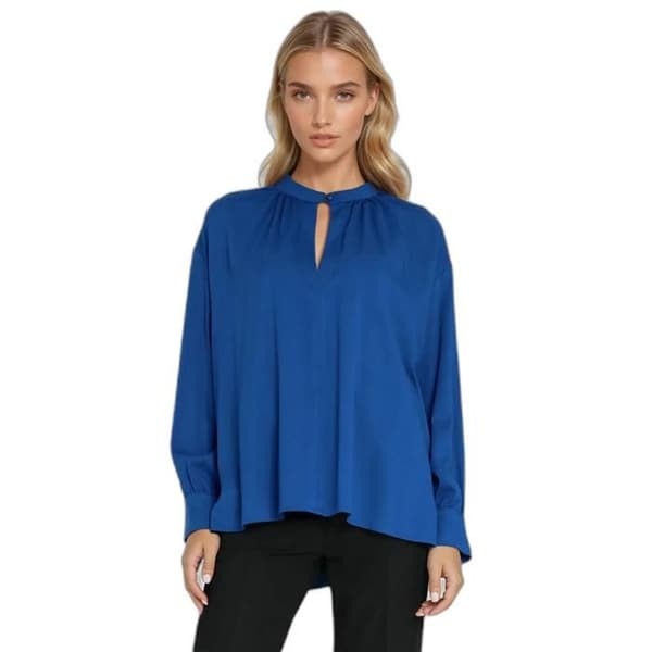 Oversize blus med rynkor dam Nife