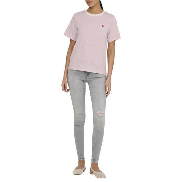 Randig bomull T-shirt