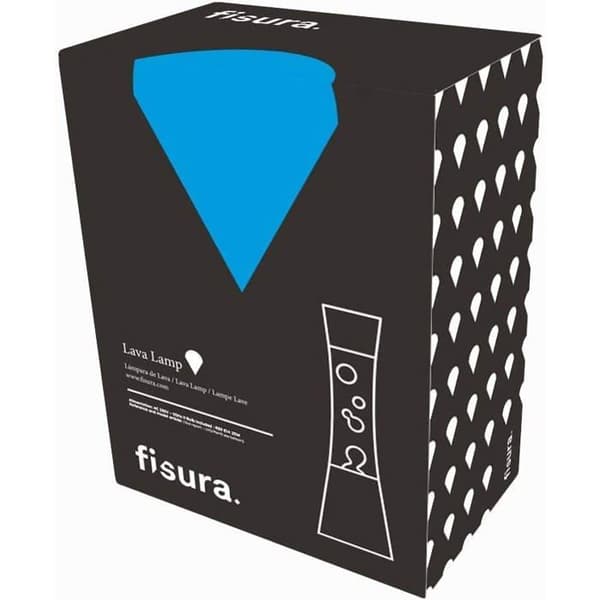 LAMPDA LAVA LAMP VIT BLÅ VÄTSKA H40CM