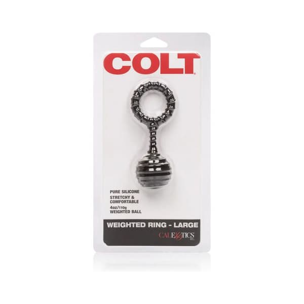 Penisring - CALEXOTICS - STOR PENISRING - Silikon - Svart - Elastisk med vikter