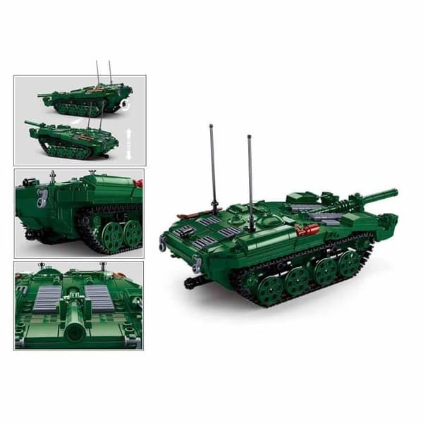 Byggset - SLUBAN - STRV103 M38-B1010 - 692 bitar - Plast - Grön
