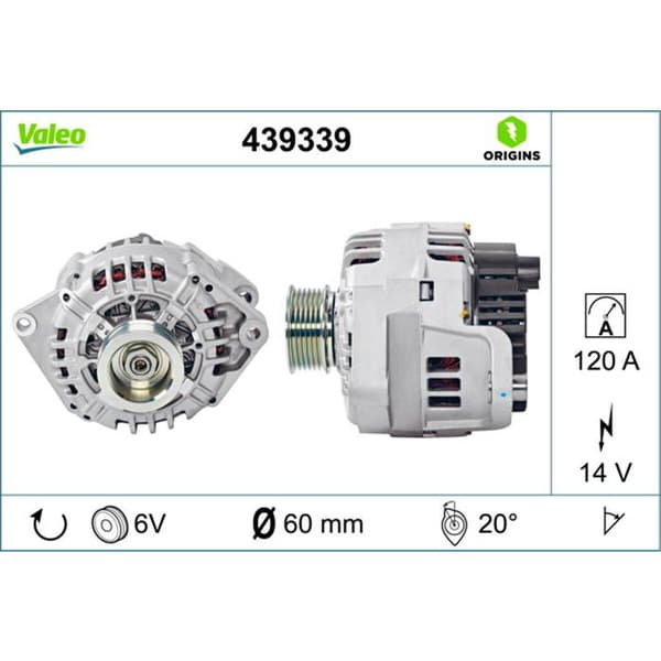 Alternator VALEO 120A - 439339 439339