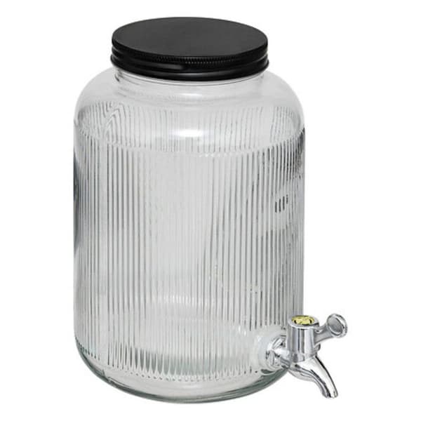 Dryckesdispenser & 4 Glas "Glas" 4L Transparent