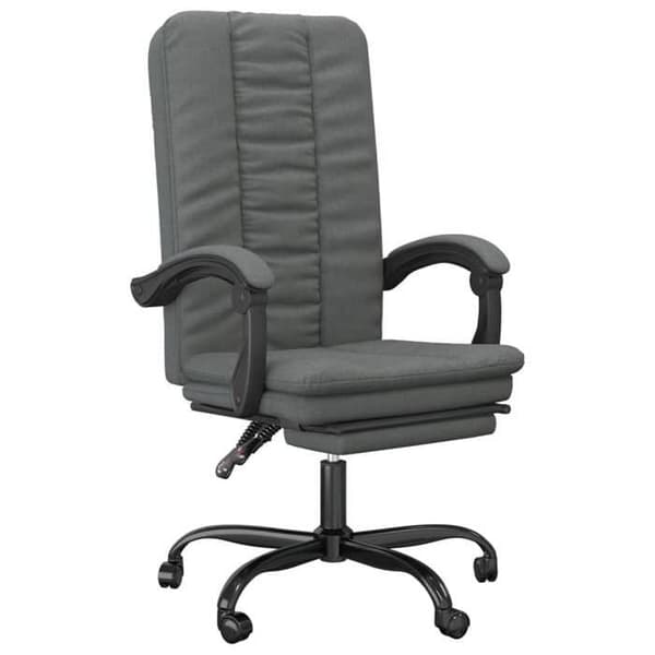 349716 vidaXL Office Recliner mörkgrå tyg