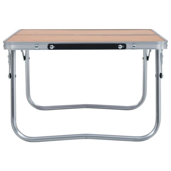 vidaXL Hopfällbart Campingbord Brun Aluminium 60x40 cm