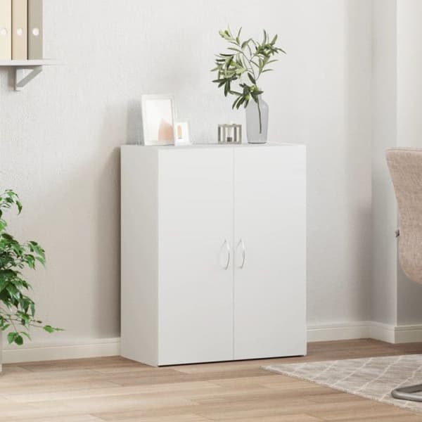 Vit skåp för dokument 60x32x77,5 cm ingeniörträ
