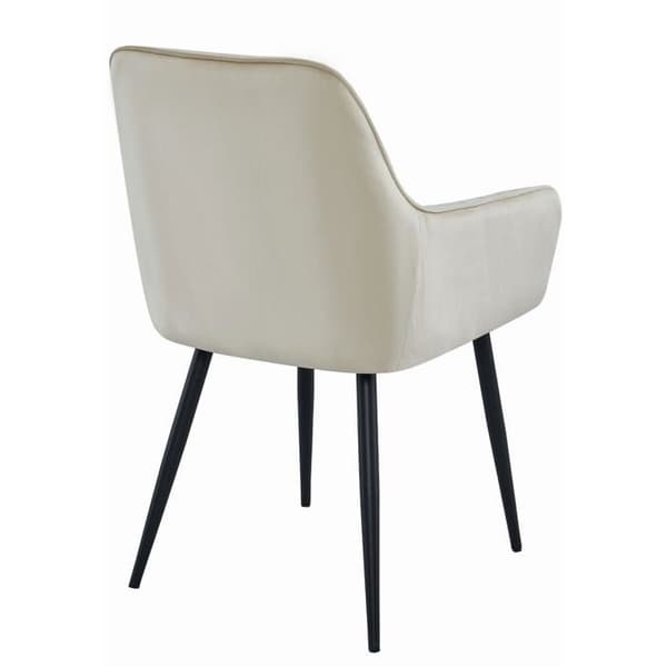 Stol SOLDEN - beige sammet / svarta ben x 1