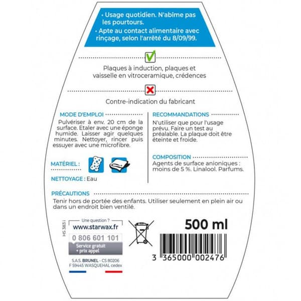 Glaskeramik och induktion daglig rengöring 500ml