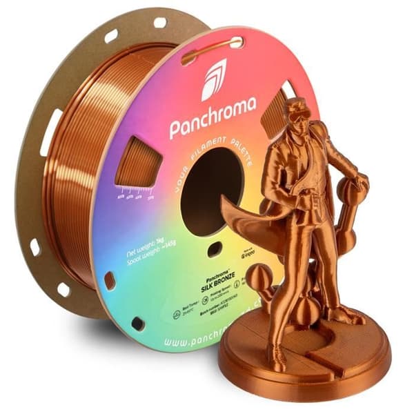 3D-utskriftsfilament (PLA) - POLYMAKER - PolyTerra PLA - Silk Bronze - Ekologisk bioplast - Bra styvhet