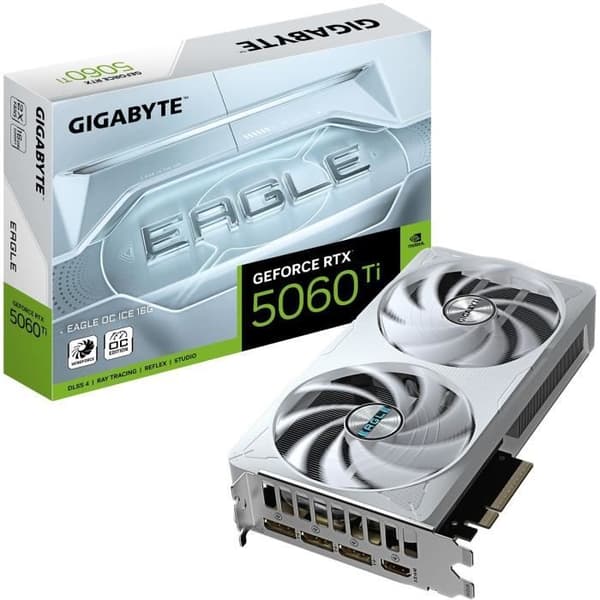 Grafikkort - GIGABYTE - GeForce RTX 5060 Ti EAGLE OC ICE 16G