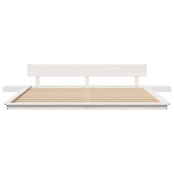 vidaXL Sängram Vit 200 x 200 cm trä 872387