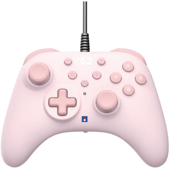 Spelkontroll - Nintendo Switch och Switch 2 - Trådad - Rosa - Horipad Turbo - Programmerbara knappar - Hori