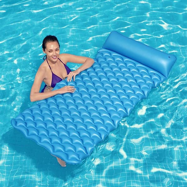 Luftmadrass - BESTWAY - FLOAT'N ROLL - 213 cm x 86 cm - PVC - Rektangulär
