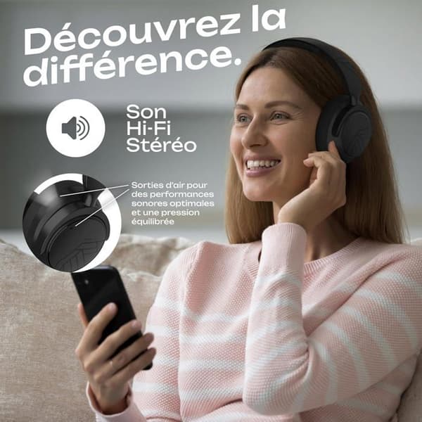 Trådlösa hörlurar - POWERLOCUS - MoonFly ANC - Bluetooth - ANC - Batteritid 60h