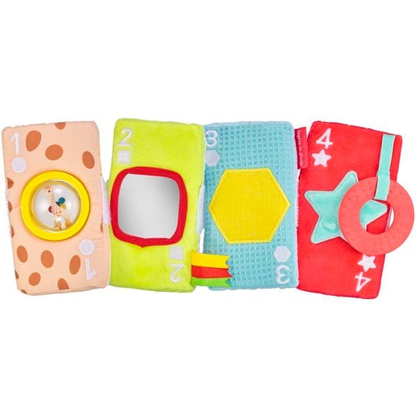 Sensoriska kort - SOPHIE LA GIRAFE - Mina sensoriska kort - Olika material - Inbyggd punktskrift