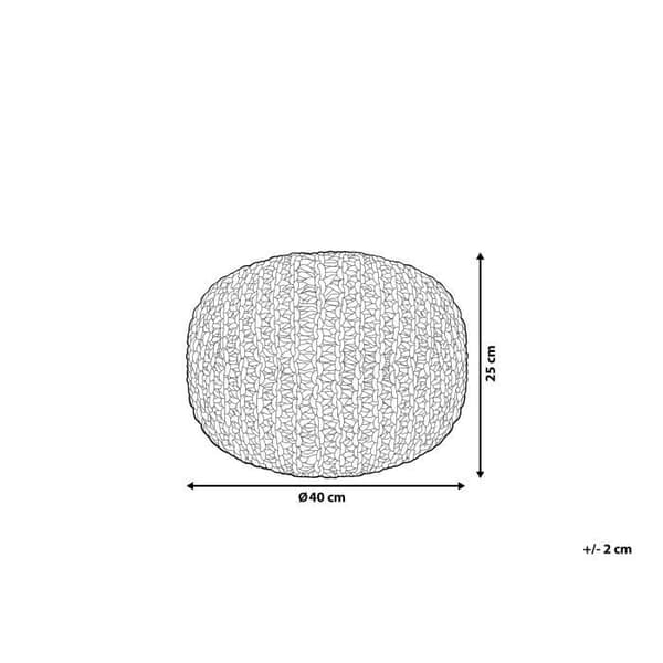 Beliani - Puff beige 40 x 25 cm CONRAD