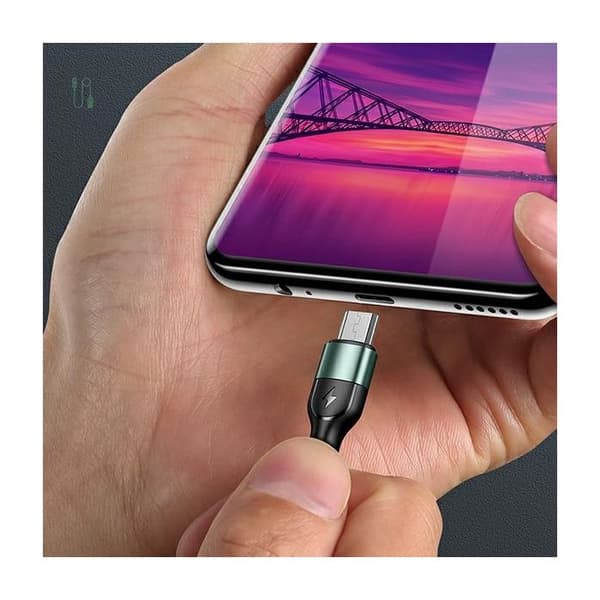 USAMS 1m Grön Micro USB-kabel - Snabbladdning